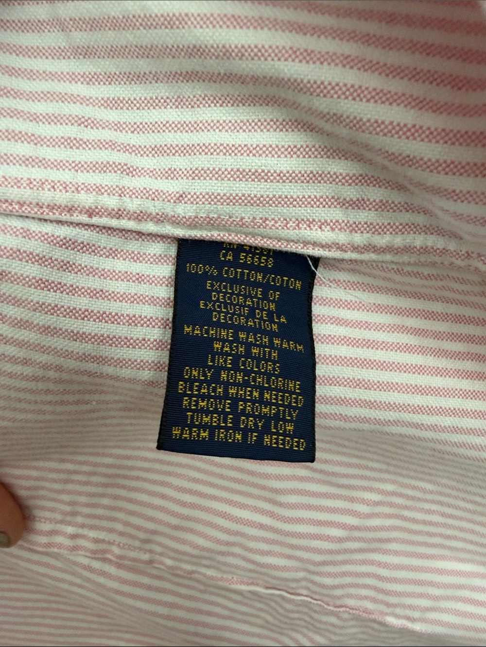 Ralph Lauren Light Pink Striped Men's Dress Shirt - Picture 3 of 4